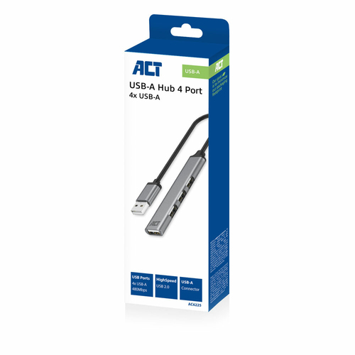 ACT Connectivity USB-A hub 2.0, 4 poorts USB-A usb-hub, afbeelding 3