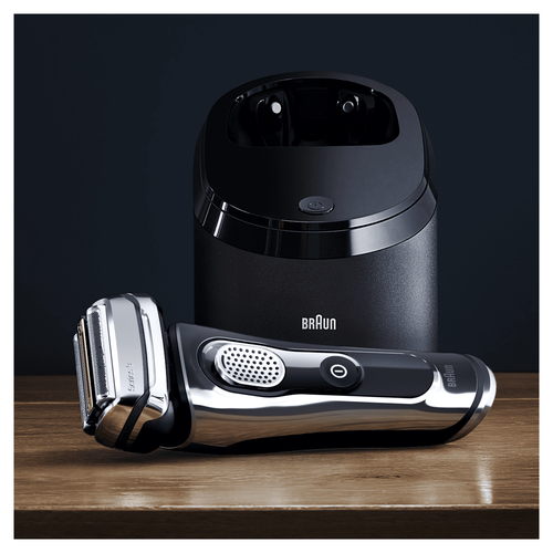 Braun Series 9 Electric Shaver for Men 9297cc, Clean&Charge Station and Leather Travel Case – Chrome – image 5