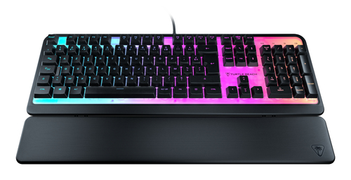 Turtle Beach Magma Membrane RGB Gaming Keyboard avec touches en membrane, Anti-Ghosting avancé, Technologie Easy-Shift, Eclairage RGB personnalisable, Repose-paume détachable - Noir