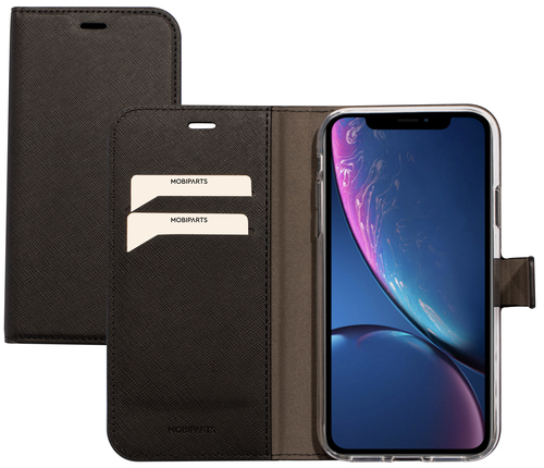 Mobiparts Saffiano Wallet Case Apple iPhone XR Black