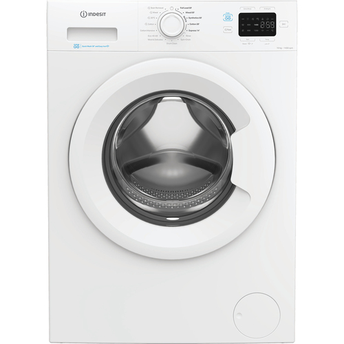 Indesit Push&Go IP 1046 UK 10 kg 1400 Spin Washing Machine - White - image 1