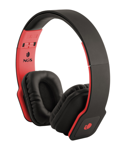 NGS Nirvana Headphones Wired Head-band Black, Red