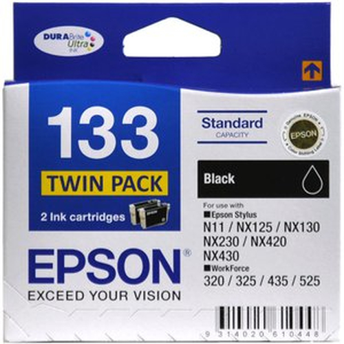 Epson 133 ink cartridge 2 pc(s) Original Black
