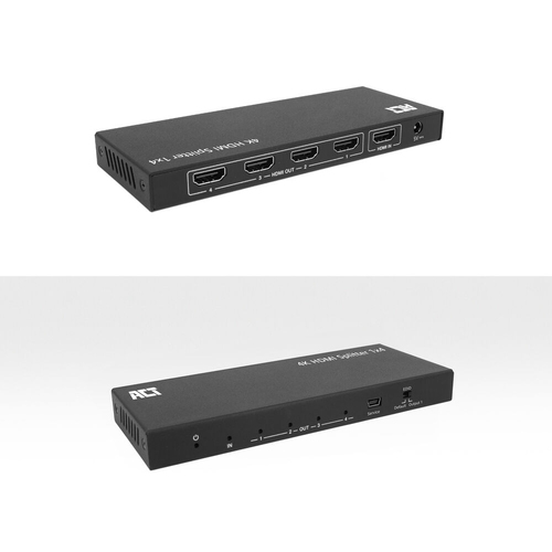 ACT 4K HDMI splitter. 1 in 4 out. EDID ondersteuning, afbeelding 2