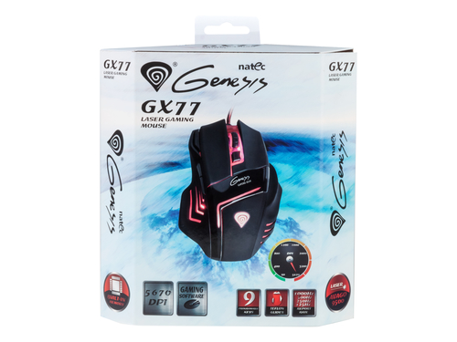 GENESIS GX77 mouse Gaming Right-hand USB Type-A Laser 5670 DPI – image 2