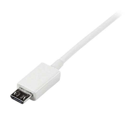 StarTech.com 0.5m White Micro USB Cable Cord - A to Micro B - Micro USB Charging Data Cable - USB 2.0 - 1x USB A Male, 1x USB Micro B Male (USBPAUB50CMW) USB-kabel 0.5m Hvid – billede 3