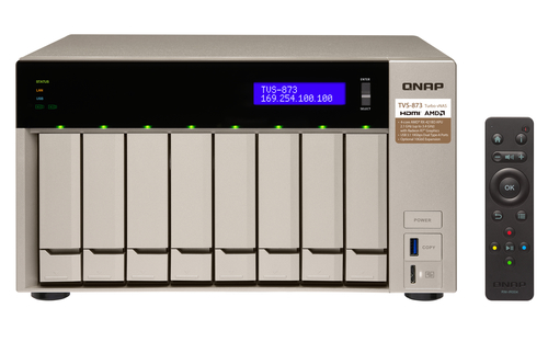 QNAP TVS-873 NAS Tower AMD Embedded R-Series SoC RX-421BD