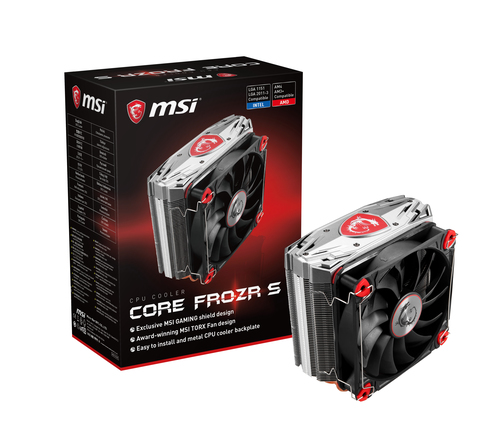 MSI Core Frozr S Chipset Dzesinātājs 12 cm Melns, Sarkans, Nerūsējošs tērauds