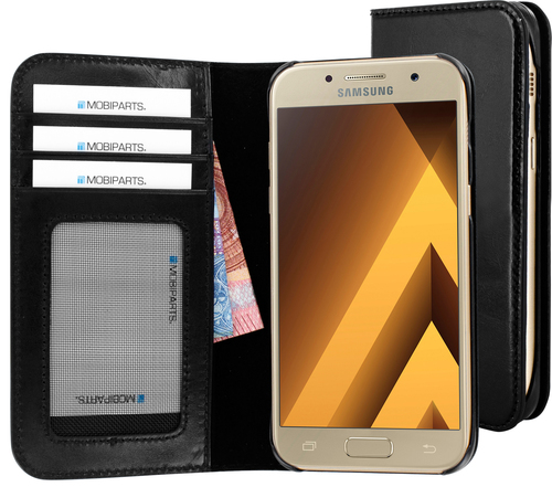 Mobiparts Excellent Wallet Case Samsung Galaxy A3 (2017) Jade Black – image 1