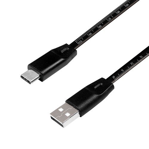 LogiLink USB 2.0 Kabel zu USB-C stekker, zwart, 1,0m