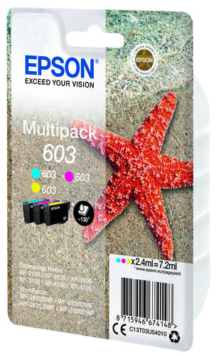 Epson 603 Ink Cartridge Starfish Multipack Cmy C13T03U54010 - image 2