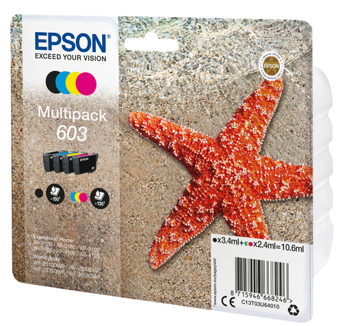 Epson 603 Ink Cartridge Starfish Multipack Cmyk C13T03U64010 - image 2