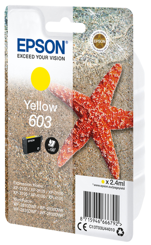 Epson 603 Ink Cartridge Starfish Yellow C13T03U44010 - image 2