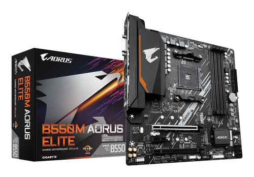 Gigabyte B550M Aorus Elite Amd Ryzen B550 Micro Atx DDR4 Motherboard - Socket AM4 - image 1