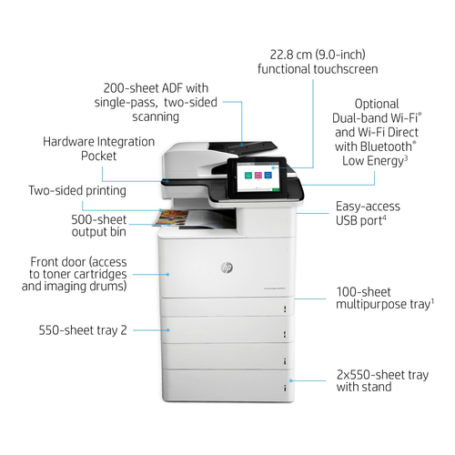 STAMPANTE HP MULTIFUNZIONE LASERJET COLOR ENTERPRISE M776DN T3U55A