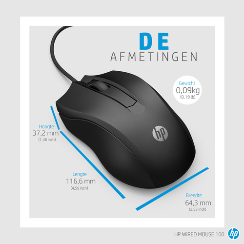 Kabelgebundene Maus HP100 – Foto 8 von 9