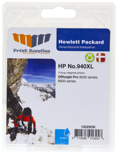 MM Cyan Inkjet Cartridge - Replaces HP No.940XL (C4907AE) - 40% Extra ink compared to OEM