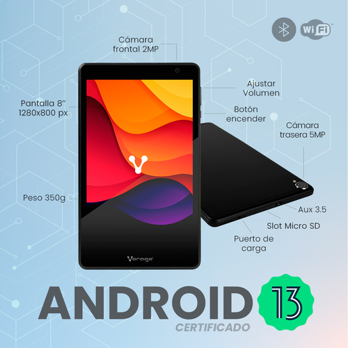Tablet VORAGO PAD-8-KIDS-RD