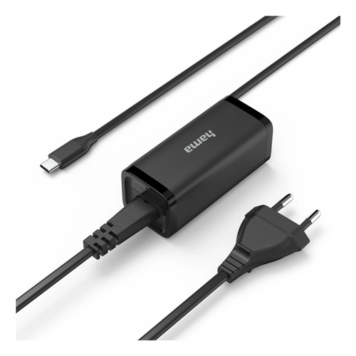 Hama Universele USB-C-notebook-netadapter GaN Power Delivery (PD) 5-20V/65W Oplader Zwart, afbeelding 3