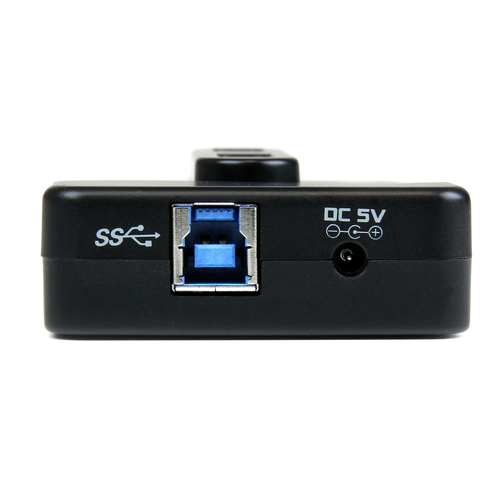 StarTech.com 7 Port USB Hub - 2 x USB 3A, 4 x USB 2A, 1 x Dedicated Charging Port - Multi Port Powered USB Hub with 20W Power Adapter (ST7320USBC) Sort – billede 3