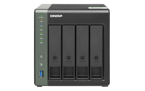 TS-431KX-2G-US NAS QNAP TS-431KX-2G-US PROCESADOR ALPINE AL214 / MEMORIA RAM 2GB / 4 BAHIAS FRONTALES SATA 35 PULGADAS y 25 PULGADAS / 2 PUERTOS RJ45 1GbE 1 PUERTO SFP 10G / MONTAJE EN ESCRITORIO / APLICACIONES DE USO PERSONAL PARA COMPARTIR Y RESPALDAR DATOS EN LA NUBE