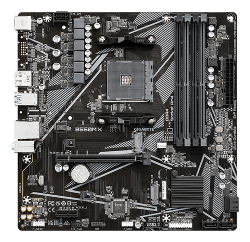 Gigabyte B550M K DDR4 Micro Atx Socket AM4 Motherboard - image 2