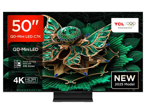 Tcl 50C7K 2025 50" Premium 4K QD-Mini LED Uhd Smart TV - Black - image 1