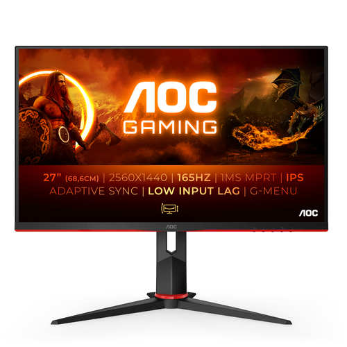 AOC Q27G2S/EU монитор для ПК 68,6 cm (27") 2560 x 1440 пикселей Quad HD LED Черный, Красный