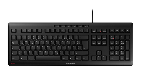 Product image: CHERRY STREAM keyboard Home/Office USB QWERTY Portuguese Black, Grey