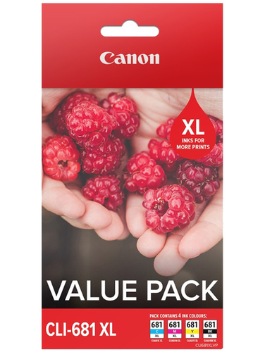 Canon CLI681XLVP tindikassett 4 tk Originaal Must, Tsüaan, Magenta, Kollane