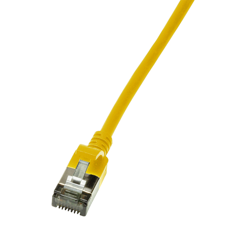LogiLink Patchkabel CAT6A STP TPE Slimeline geel 1,0m