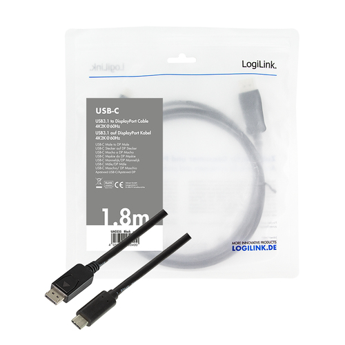 LogiLink UA0335 - USB type-C naar DisplayPort, afbeelding 3