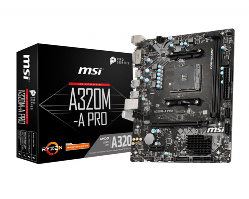 A320M-A PRO TARJETA MADRE MSI A320MA PRO  MATX AMD AM4 DDR4/HDMI/DVI/PCIE