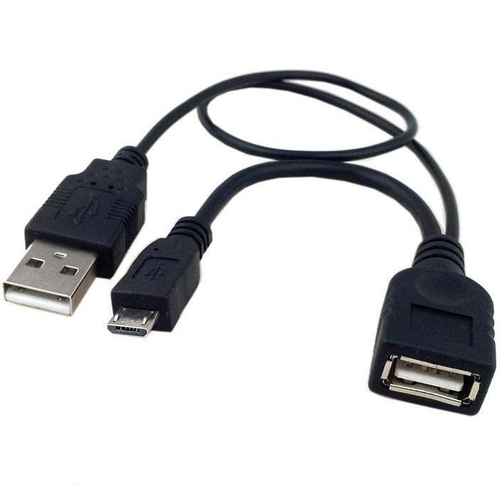 Techly ICOC MUSB-MC2 USB-kaabel USB 2.0 0,3 m USB A USB A/Micro-USB B Must