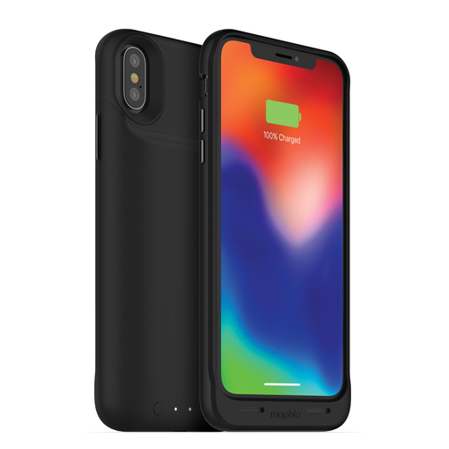 mophie Juice Pack Air - Caja de batería carcasa trasera para teléfono móvil - negro - para Apple iPhone X - 401002004