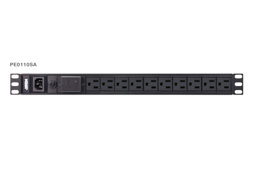 10 OUTLETS 15A BASIC PDU W/ SURGE PROTECTION