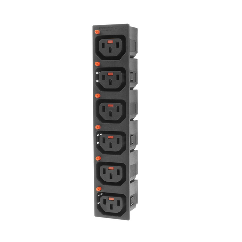 IEC LOCK 6X C13 OUTLET. 1 stk, afbeelding 2