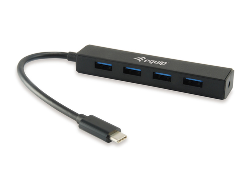 Equip 128954 interface hub USB 3.2 Gen 1 (3.1 Gen 1) Type-C 5000 Mbit/s Black – image 1