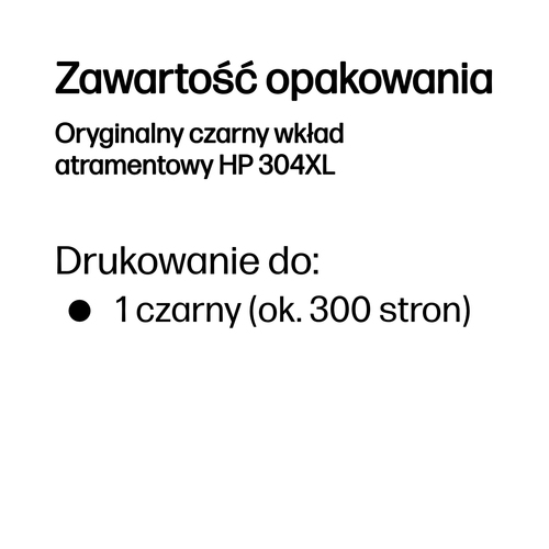 Oryginalny czarny wkład atramentowy HP 304XL N9K08AE