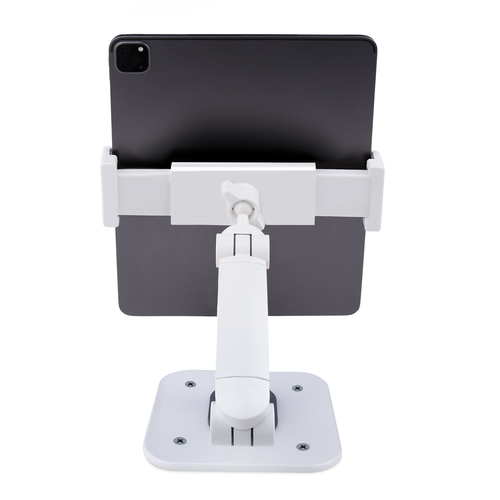 StarTech.com Adjustable Tablet Stand for Desk, Desk/Wall Mountable, Supports Up to 2.2lb, Universal Tablet Stand Holder for Desk, Articulating Tablet Mount Pivot/Swivel/Rotate - Ergonomic Tablet Stand (ADJ-TABLET-STAND-W) Tablet Stativ – billede 4
