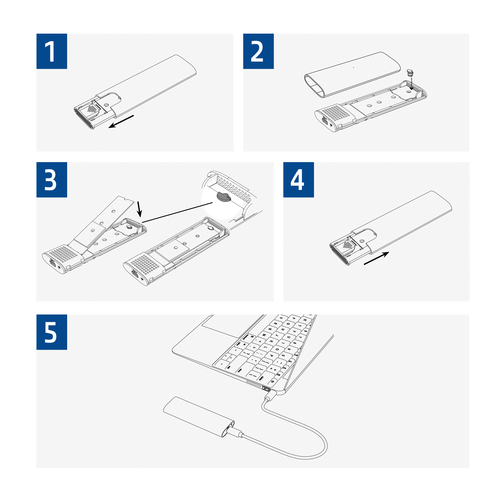 ACT Connectivity USB-C M.2 NVMe / PCIe SSD Behuizing, tool-free externe behuizing, afbeelding 7