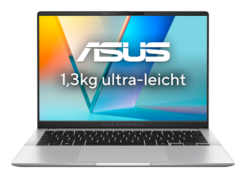 ASUS Vivobook S14 OLED S5406SAL-SF312W Copilot+ PC Intel Core Ultra 5 226V Ноутбук 35,6 cm (14") WUXGA 16 GB LPDDR5x-SDRAM 512 GB Твердотельный накопитель (SSD) Wi-Fi 7 (802.11be) Windows 11 Home Серебристый QWERTZ Немецкий