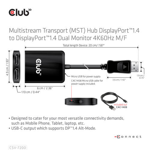 CLUB3D Multi Stream Transport (MST) Hub – image 6