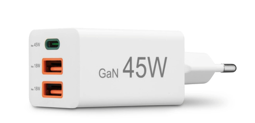 Hama Fast Charger GaN 1x USB-C PD 2x USB-A QC Mini-Charger 45 W Oplader Wit, afbeelding 7