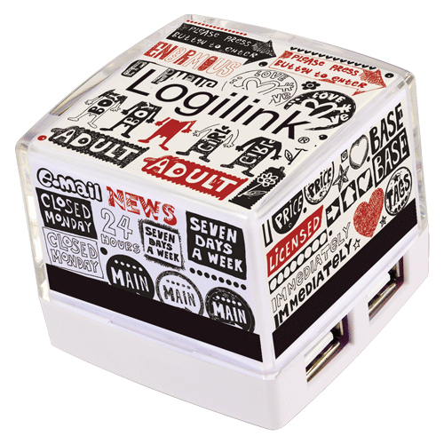 LogiLink UA0117 interface hub 480 Mbit/s White