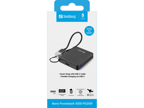 Sandberg 421-33 powerbank Lithium-Ion (Li-Ion) 5000 mAh Zwart, afbeelding 5