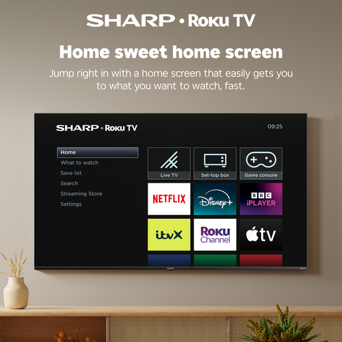 Sharp HD2225K 32" HD Smart Roku TV [2025] - 1T-C32HD2225KB, Black - image 7