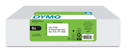 DY LW 2-5/16INX 4IN,  WHT SHIP 300CT 6PK (30256)- HIGH-QUALITY LABELS FOR ALL PU