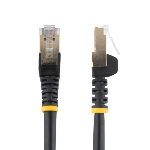 StarTech.com 1 m CAT6a Cable - 10 Category 6a Shielded Snagless RJ45 100W Patch Cord - 10GbE Black UL/TIA Certified CAT 6a Afskærmet parsnoet (STP) 1m Patchkabel Sort