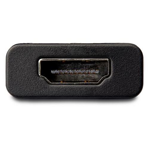 StarTech.com DisplayPort to HDMI Adapter, 4K 60Hz HDR10 Active DisplayPort 1.4 to HDMI 2.0b Video Converter, 4K DP to HDMI Adapter Dongle for Monitor/Display/TV, Latching DP Connector - Ultra HD, EMI Shielding (DP2HD4K60H) Videoadapter 25.16cm Sort – billede 4